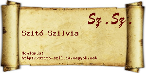 Szitó Szilvia névjegykártya